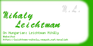 mihaly leichtman business card